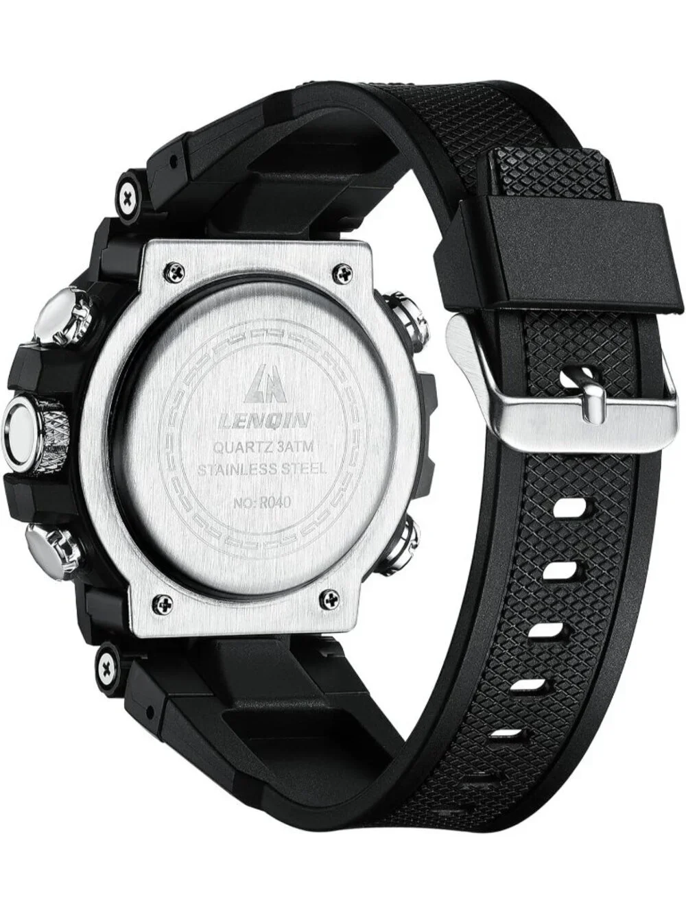 Men's Black Digital Military Survival Tactical Outdoor Waterproof Wrist Watch